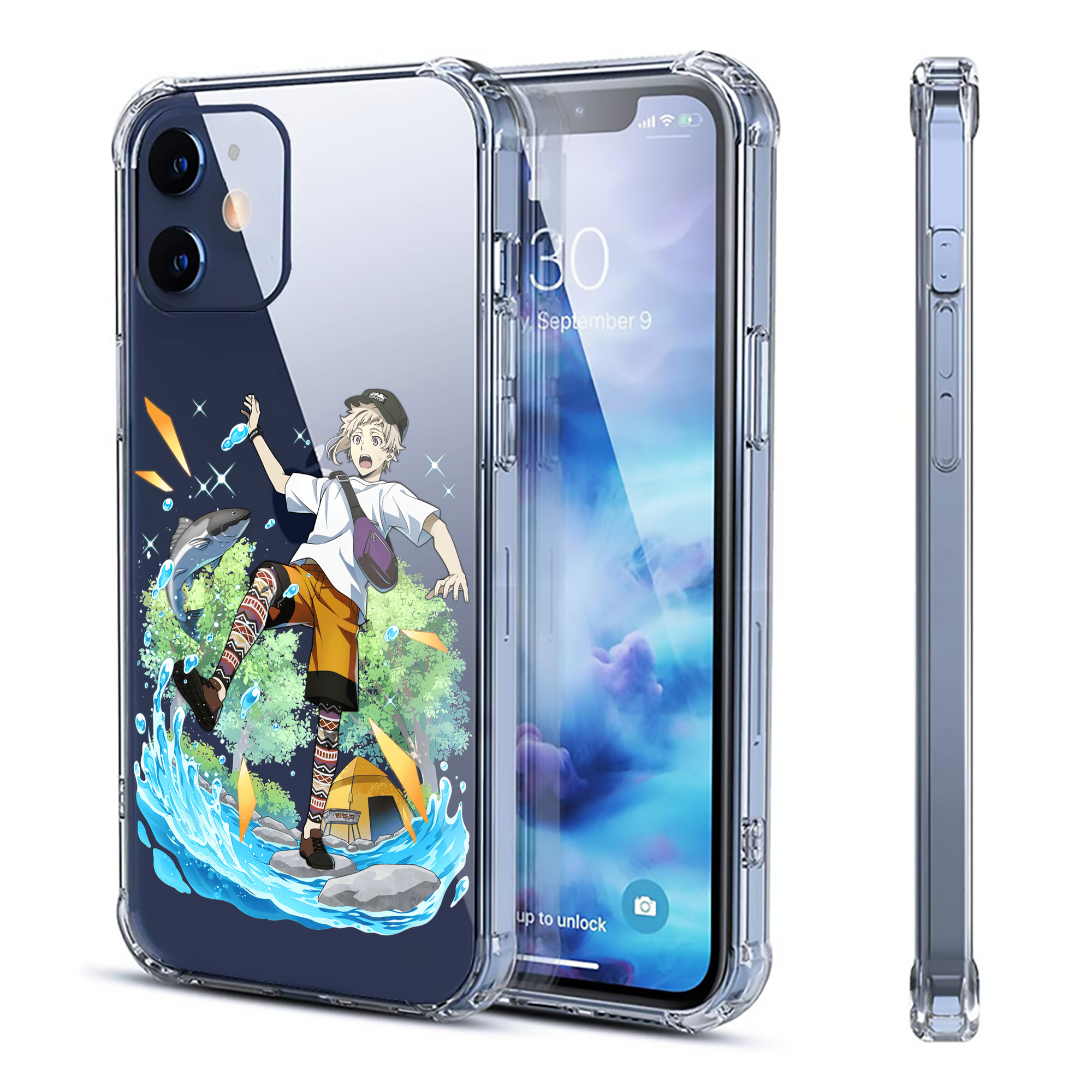 （画像用） 文豪ストレイドッグス Bungo Stray Dogs 【iPhone 12シリーズ対応】透明スマホケース（クリアソフトケース）